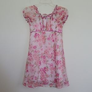 Zoey Pink Floral Short Sleeve Dress 8